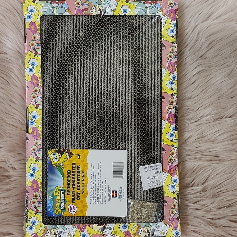 Brand New NICKELODEON SPONGEBOB SQUAREPANTS MULTI-CHARACTER CATNIP CAT SCRATCHER